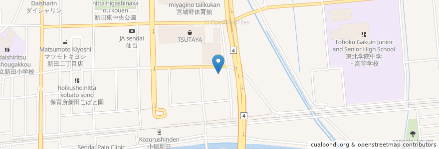 Mapa de ubicacion de まんてん堂こどもクリニック en Japonya, 宮城県, 仙台市, 宮城野区.