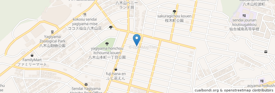 Mapa de ubicacion de 興野内科医院 en Jepun, 宮城県, 仙台市, 太白区.