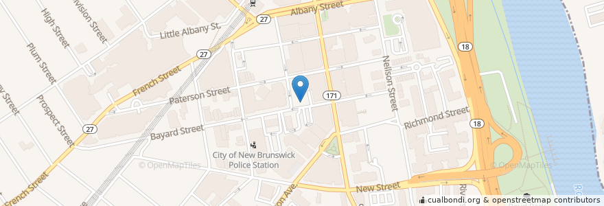 Mapa de ubicacion de Ramen Nagomi en United States, New Jersey, Middlesex County, New Brunswick.