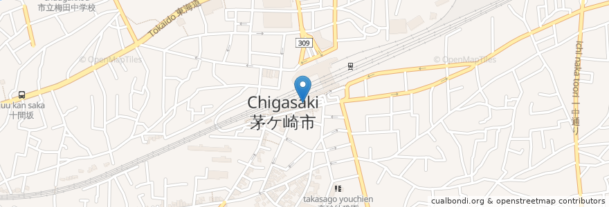 Mapa de ubicacion de 遠藤歯科医院 en 日本, 神奈川県, 茅ヶ崎市.