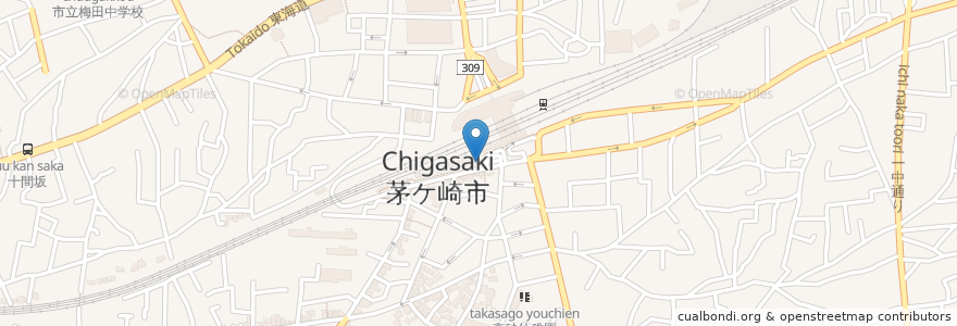 Mapa de ubicacion de ドトールコーヒーショップ en Jepun, 神奈川県, 茅ヶ崎市.