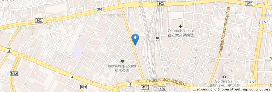 Mapa de ubicacion de 西新宿七郵便局 en اليابان, 東京都, 新宿区.