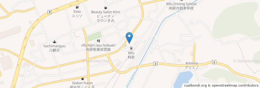 Mapa de ubicacion de 中国家庭料理美満 en 日本, 宮城県, 宮城郡, 利府町.