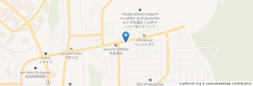 Mapa de ubicacion de 宝中飯店 en 日本, 宮城県, 宮城郡, 利府町.