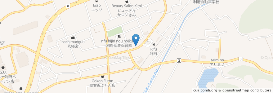 Mapa de ubicacion de 寿司処ウサ見 en Japan, Miyagi Prefecture, Miyagi County, Rifu.