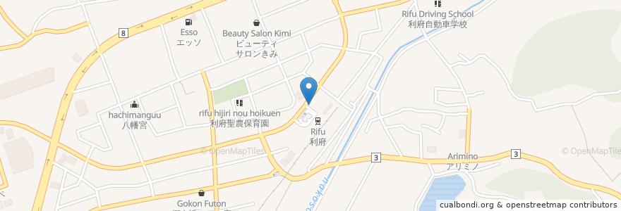 Mapa de ubicacion de 駅前ホルモン光 en Giappone, 宮城県, 宮城郡, 利府町.