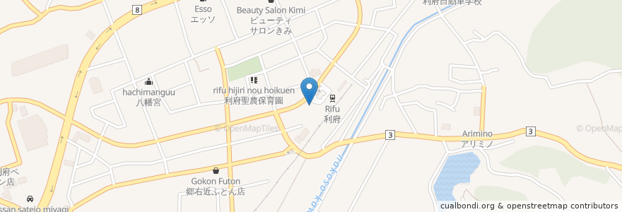 Mapa de ubicacion de 養老乃瀧 利府駅前店 en 日本, 宮城県, 宮城郡, 利府町.
