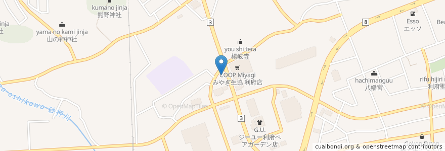 Mapa de ubicacion de 利府消防署 en Giappone, 宮城県, 宮城郡, 利府町.