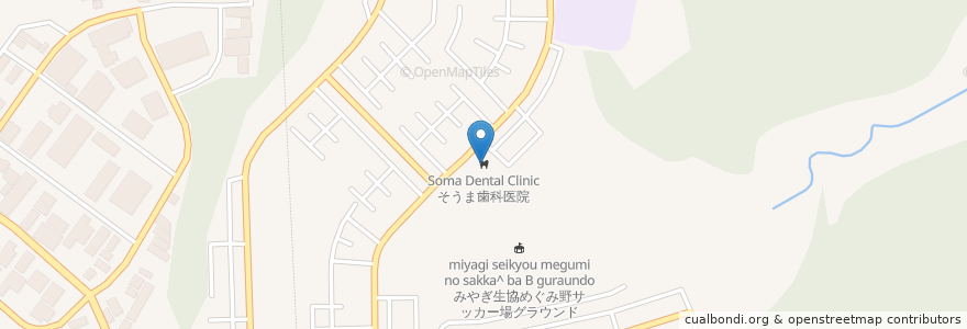 Mapa de ubicacion de そうま歯科医院 en 日本, 宫城县, 宮城郡, 利府町.