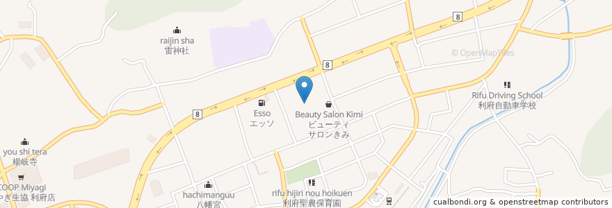 Mapa de ubicacion de 圓城寺 en ژاپن, 宮城県, 宮城郡, 利府町.