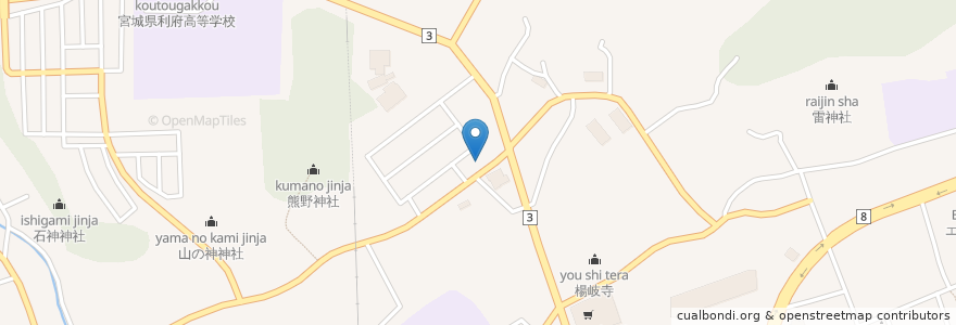 Mapa de ubicacion de たかだこども医院 en Giappone, 宮城県, 宮城郡, 利府町.
