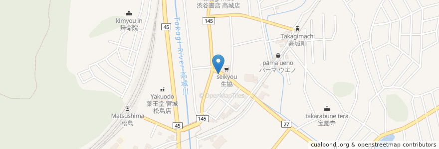 Mapa de ubicacion de いざかや西澤 en 日本, 宮城県, 宮城郡, 松島町.