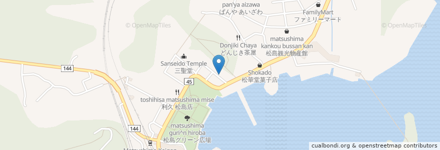 Mapa de ubicacion de 寿司幸支店 en Japan, Miyagi Prefecture, Miyagi County, Matsushima.