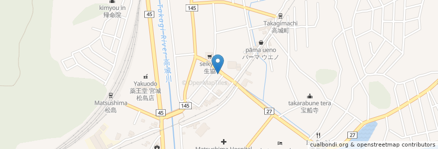 Mapa de ubicacion de ふじ茂 en Japonya, 宮城県, 宮城郡, 松島町.