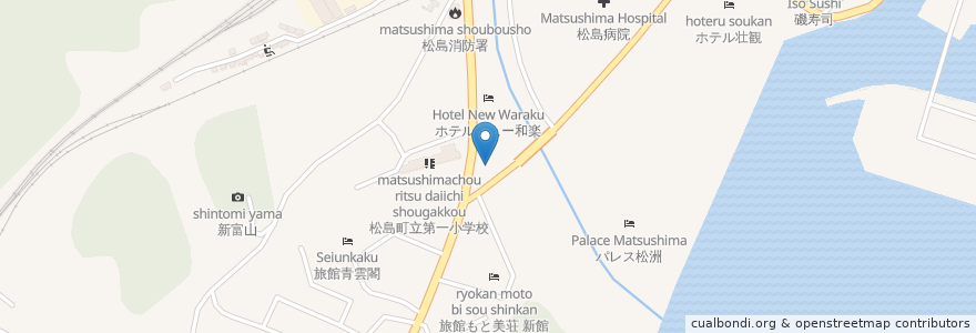 Mapa de ubicacion de エネオス en Japonya, 宮城県, 宮城郡, 松島町.