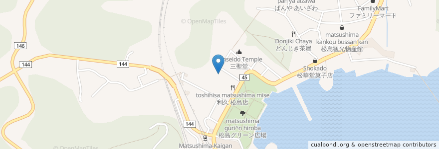 Mapa de ubicacion de 松島保育所 en 日本, 宮城県, 宮城郡, 松島町.