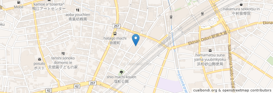 Mapa de ubicacion de Trintea en Japonya, 静岡県, 浜松市, 中区.