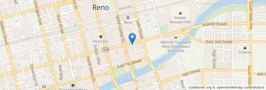 Mapa de ubicacion de Doc Holiday's Saloon en Estados Unidos Da América, Nevada, Washoe County, Reno.