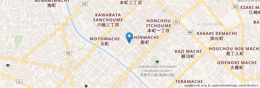 Mapa de ubicacion de patisserie&cafe drop en Japan, Präfektur Tottori, 鳥取市.