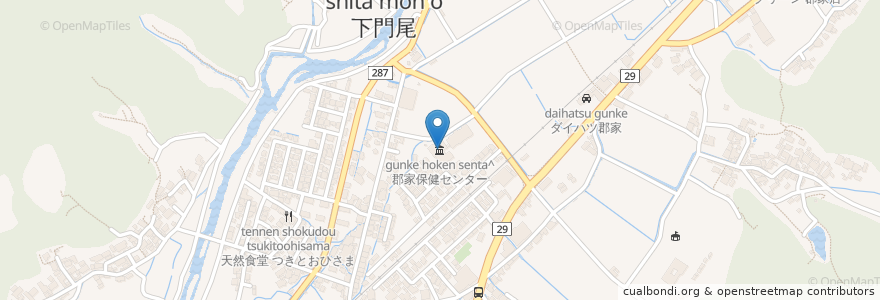 Mapa de ubicacion de 郡家保健センター en ژاپن, 鳥取県, 八頭郡, 八頭町.