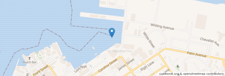 Mapa de ubicacion de Key West Bight Ferry Terminal en Amerika Birleşik Devletleri, Florida, Monroe County, Florida, Key West.