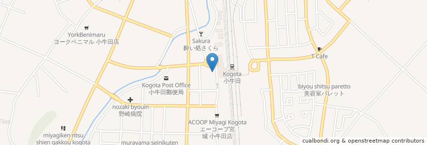 Mapa de ubicacion de 伊勢屋 en Япония, Мияги, 遠田郡, 美里町.