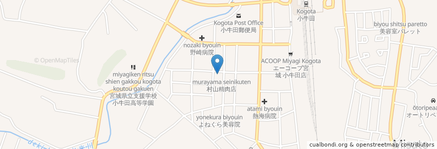 Mapa de ubicacion de のぶちゃん en 日本, 宮城県, 遠田郡, 美里町.