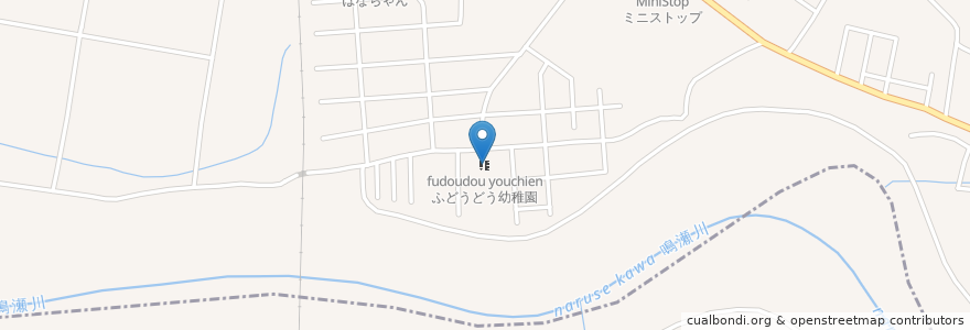Mapa de ubicacion de ふどうどう幼稚園 en Jepun, 宮城県, 遠田郡, 美里町.