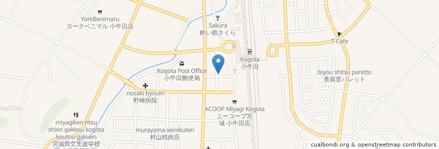 Mapa de ubicacion de 日本料理ともゑ亭 en 日本, 宫城县, 遠田郡, 美里町.
