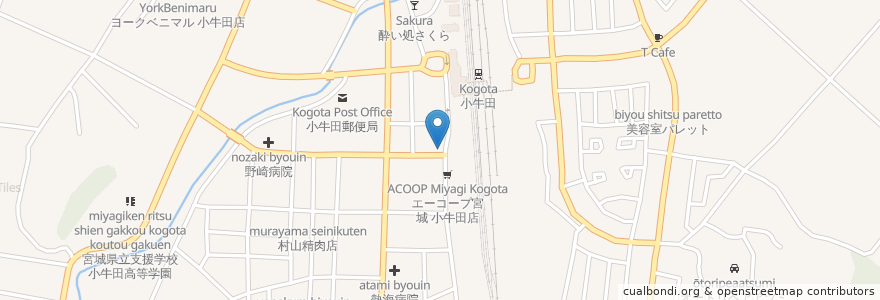 Mapa de ubicacion de スナック キング en Japão, 宮城県, 遠田郡, 美里町.