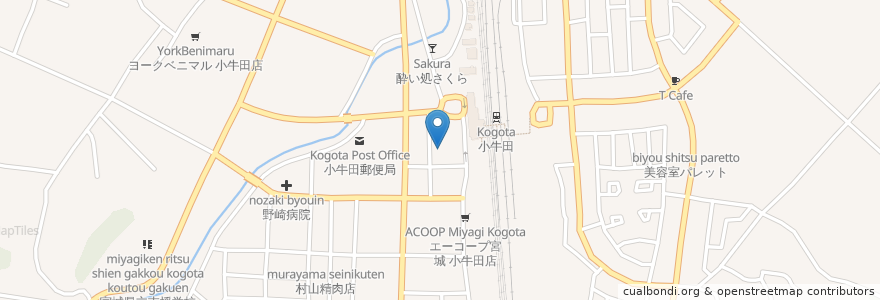 Mapa de ubicacion de 友栄会館 en Giappone, 宮城県, 遠田郡, 美里町.