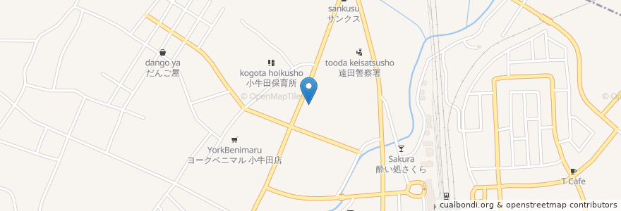 Mapa de ubicacion de 南部屋敷 小牛田店 en 日本, 宫城县, 遠田郡, 美里町.