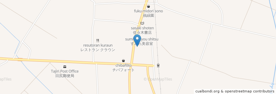 Mapa de ubicacion de 菅原おやきや en Japan, Miyagi Prefecture, Osaki.