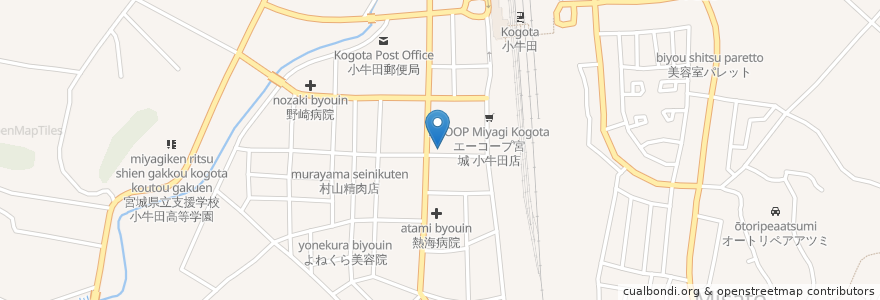 Mapa de ubicacion de 大島屋 en Japonya, 宮城県, 遠田郡, 美里町.