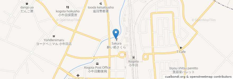 Mapa de ubicacion de 酔い処さくら en Japon, Préfecture De Miyagi, 遠田郡, 美里町.