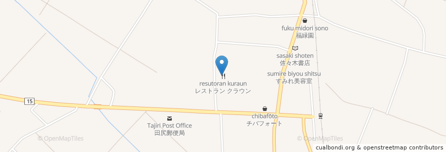 Mapa de ubicacion de レストラン クラウン en Jepun, 宮城県, 大崎市.