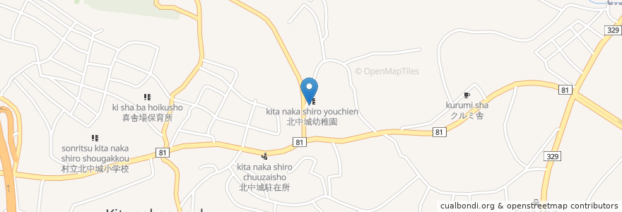 Mapa de ubicacion de 北中城村 en Japan, Präfektur Okinawa, 中頭郡, 北中城村.