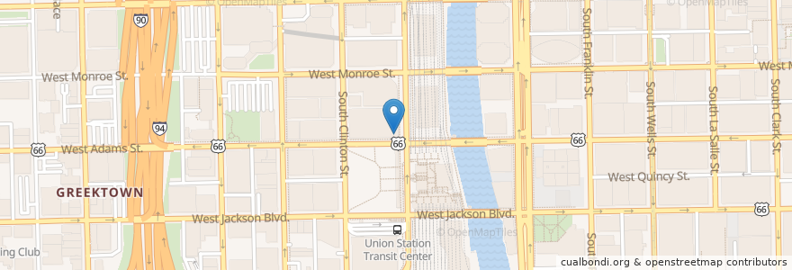 Mapa de ubicacion de CVS Pharmacy en Estados Unidos De América, Illinois, Chicago.