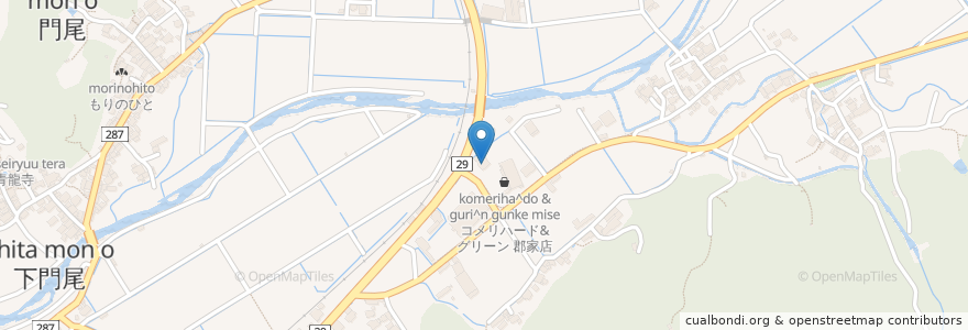 Mapa de ubicacion de 西田整形外科医院 en Japonya, 鳥取県, 八頭郡, 八頭町.
