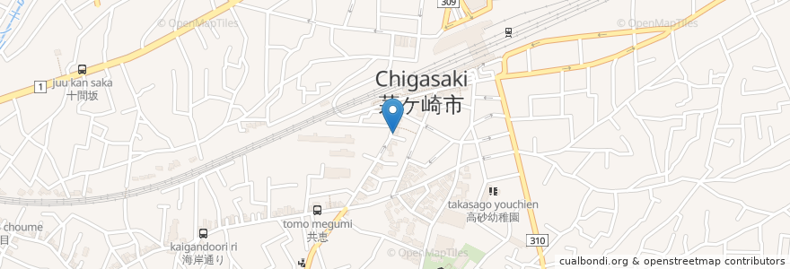Mapa de ubicacion de 共恵歯科診療所 en Jepun, 神奈川県, 茅ヶ崎市.