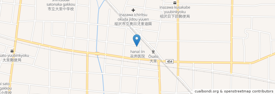 Mapa de ubicacion de 花井医院 en 日本, 愛知県, 稲沢市.