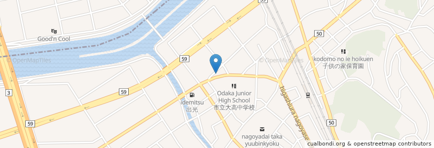 Mapa de ubicacion de 大高薬局 en Japan, Aichi Prefecture, Nagoya, Midori Ward.