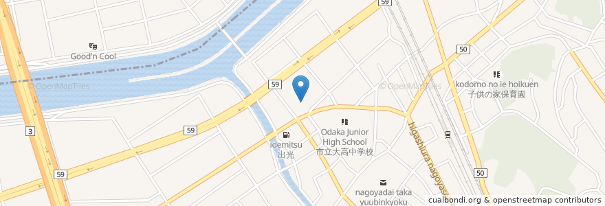 Mapa de ubicacion de つるた小児科 en Japan, Aichi Prefecture, Nagoya, Midori Ward.