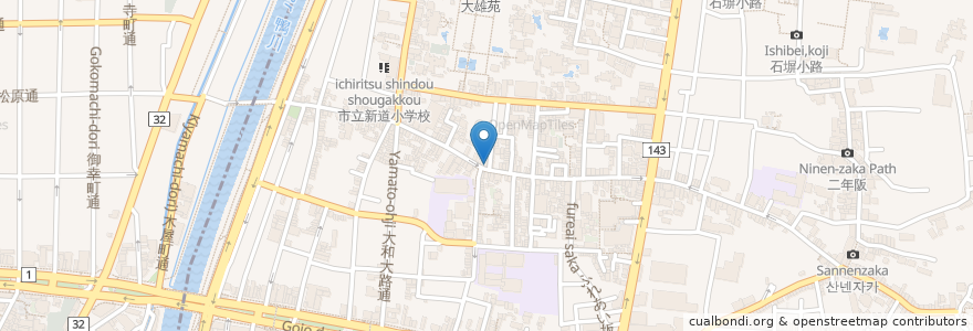 Mapa de ubicacion de 清水薬局 en Japonya, 京都府, 京都市, 東山区.