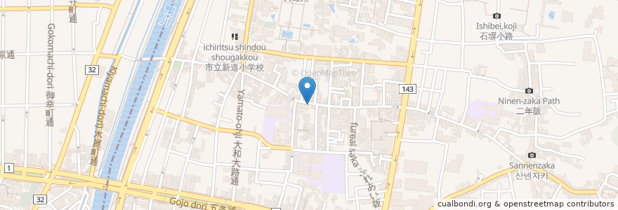 Mapa de ubicacion de 貴匠桜 en Japan, 京都府, Kioto, 東山区.