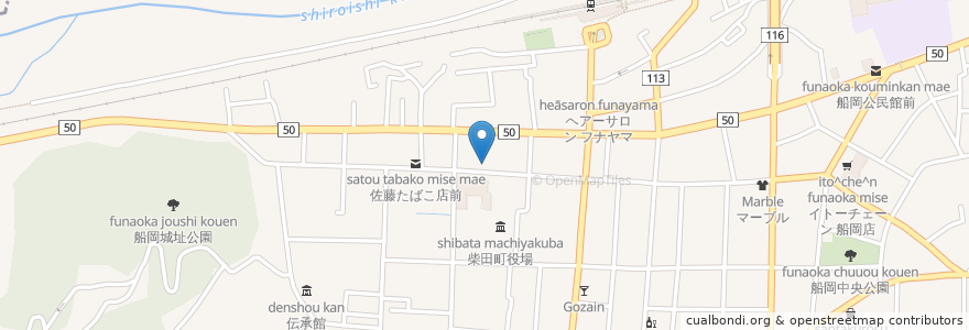 Mapa de ubicacion de 雀すし en Giappone, 宮城県, 柴田郡, 柴田町.