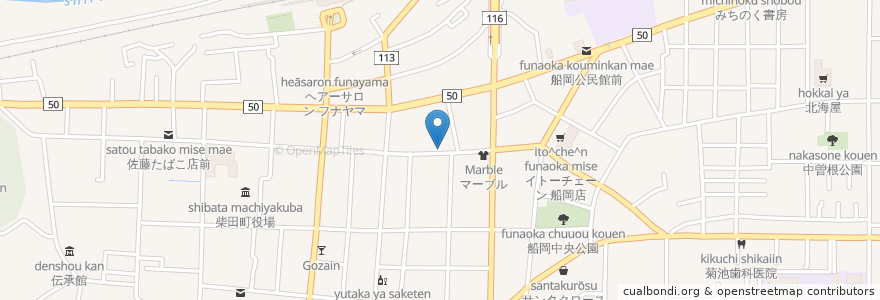 Mapa de ubicacion de スナックぱるぱろ en 日本, 宮城県, 柴田郡, 柴田町.