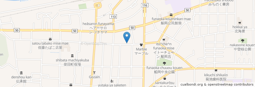 Mapa de ubicacion de スナック ボブ en Япония, Мияги, 柴田郡, 柴田町.