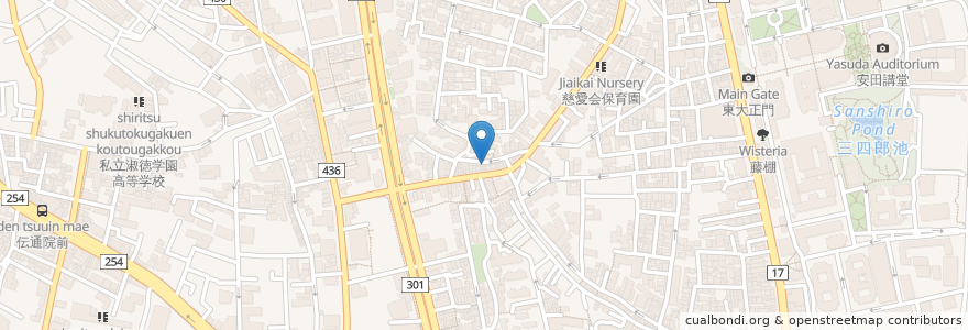 Mapa de ubicacion de 西片第1駐車場 en Giappone, Tokyo, 文京区.
