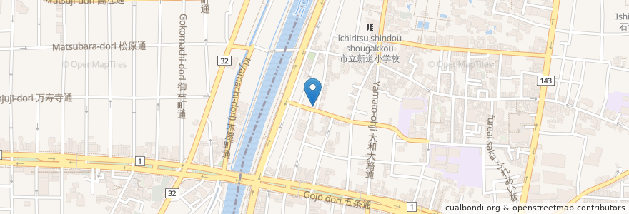 Mapa de ubicacion de はなえ en 일본, 교토부, 京都市, 東山区.